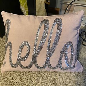 Hello Sequin Pillow
